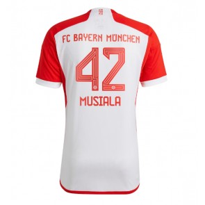 Maillot de foot Bayern Munich Jamal Musiala #42 Domicile 2023-24 Manches Courte
